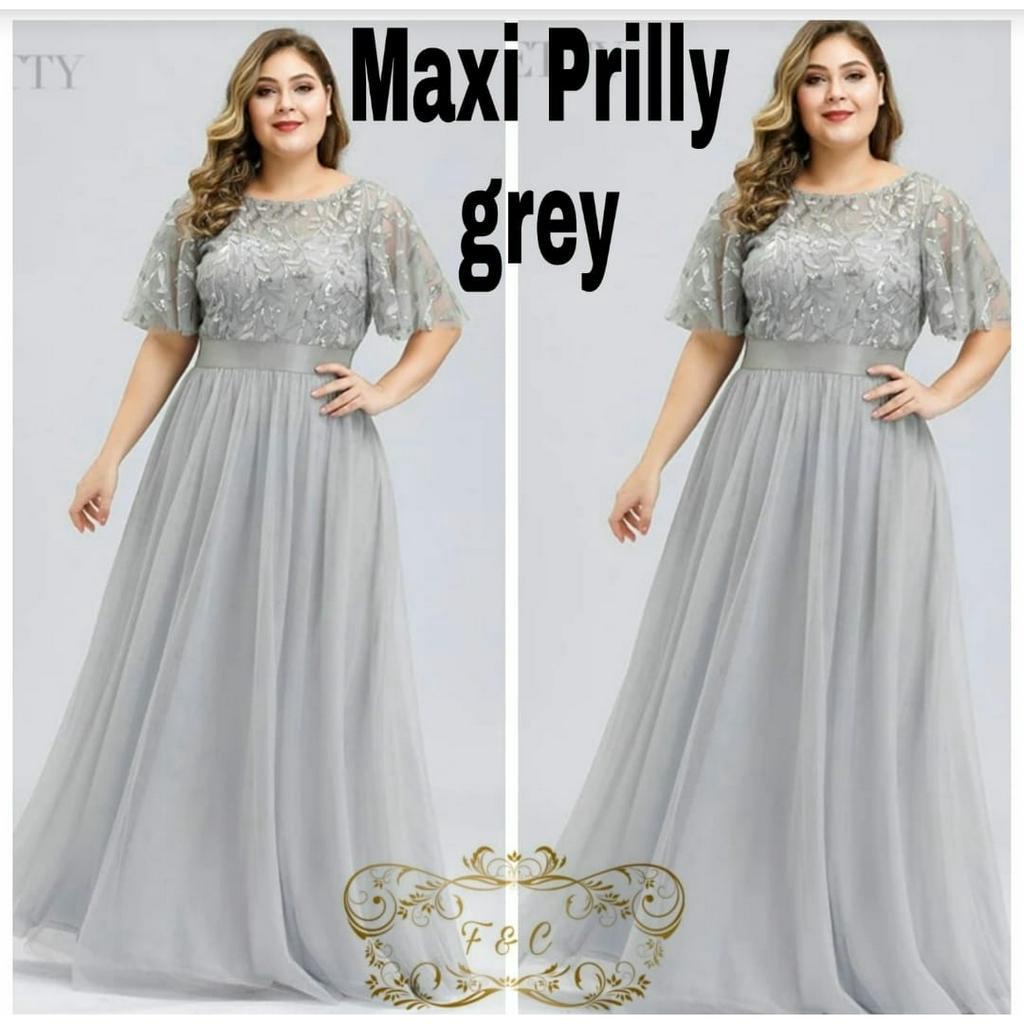 PCS MAXY PRILLY TILE MUTIARA PAKAIAN WANITA DRESS GAMIS MAXI 4 UKURAN M L XL XXL FE