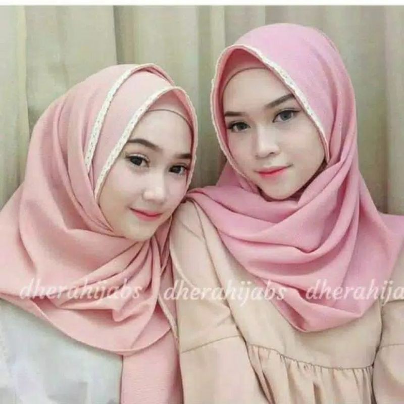 Pashmina renda diamond crape instan