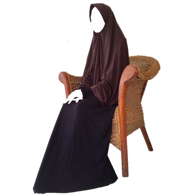 GAMIS SYAR'I HITAM POLOS DADA KERUT MURAH
