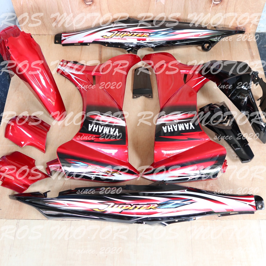 Cover Body Jupiter Z New Burhan 2007 Merah Hitam Full Set Halus Bodi Jupiter Z Burhan Body Jupiter Z
