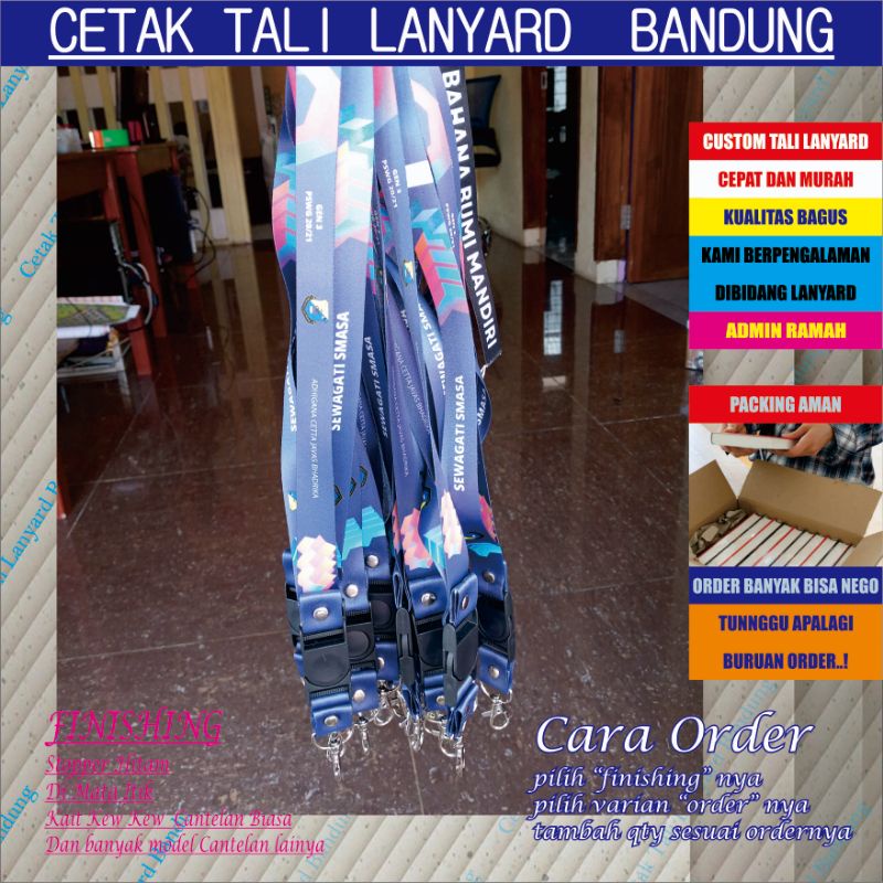 Lanyard id card custome printing sublim 2 cm cetak 2 sisi/cetak tali lanyard id card  printing 2 cm desain bebas/tali lanyard id card custome/gantungan id card custom