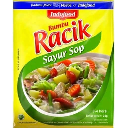 

Bumbu racik sayur sop indofood 20gram