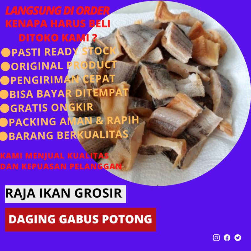 

DAGING GABUS POTONG 100 GRAM KWALITAS BAGUS