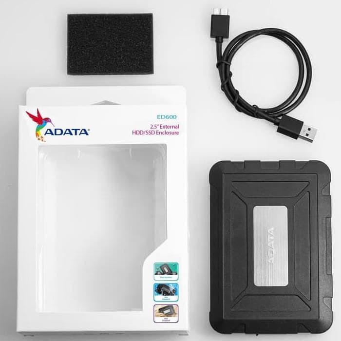 ADATA ED600 Enclosure Eksternal Case HDD/SSD 2.5&quot; Shock &amp; Water Proof