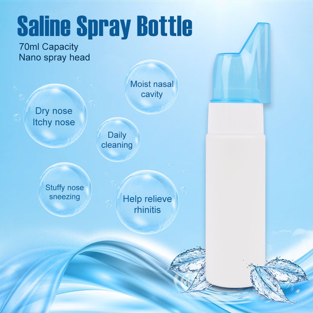 Botol Pencuci Hidung mini Travel Saline Nasal Portable 70 Ml