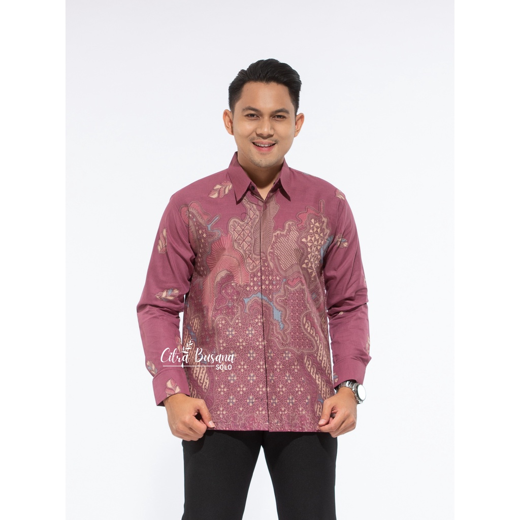 PAMELING Kemeja Batik Pria Full Furing Bahan Katun Primisima