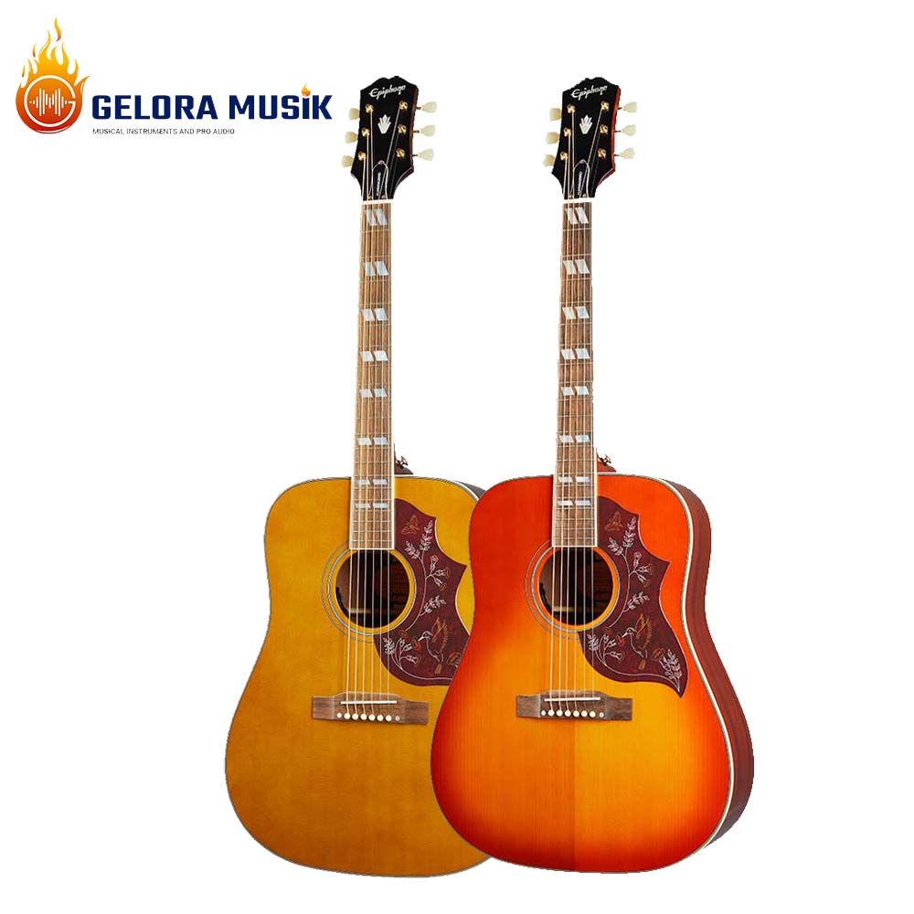 Gitar Akustik Elektrik Epiphone Hummingbird Sonitone Aged