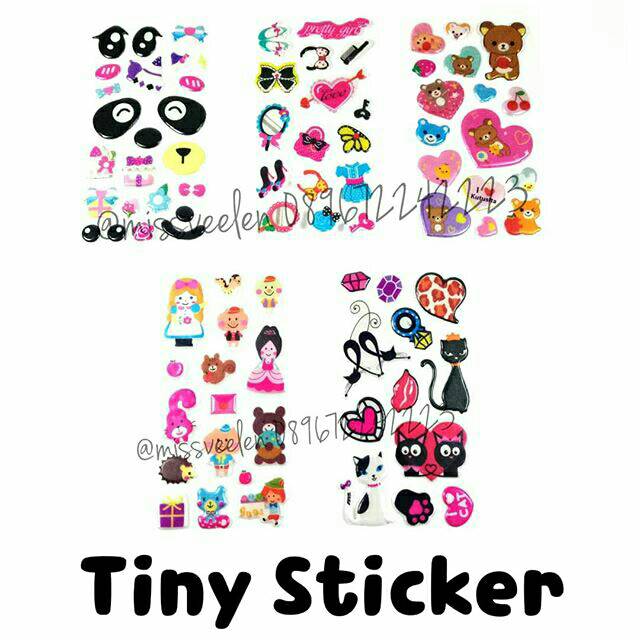 

Tiny Sticker isi 5 pcs mainan stiker kecil untuk reward / hiasan