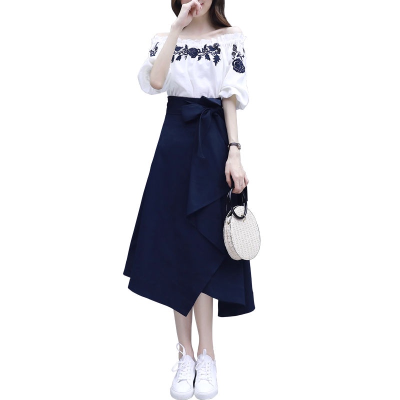 One piece / suit goddess model two piece dress women's spring and summer 2020 new temperament Korean