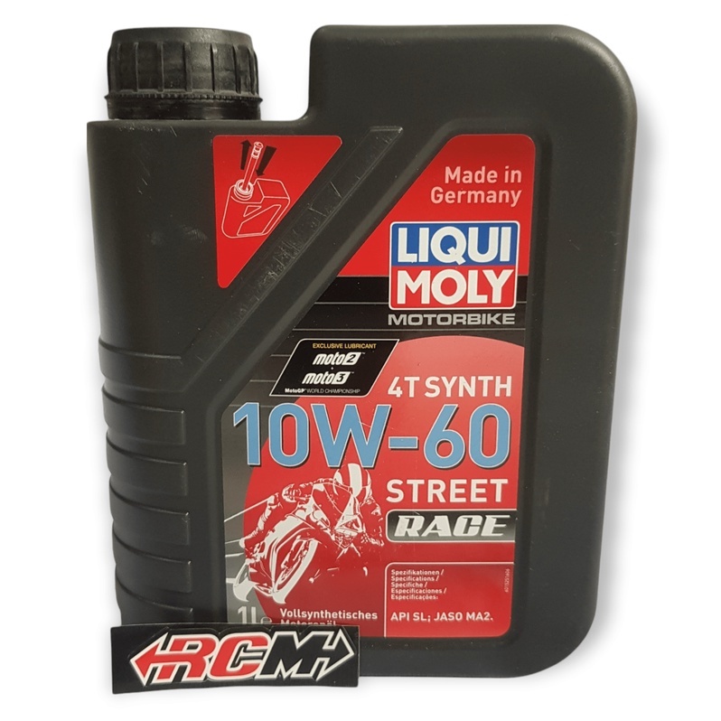 OIL OLIE OLI MOTOR MOTORBIKE 4T 4 T 10W-60 10W - 60 10W 60 STREETRACE STREET RACE 1 LITER 1L 1 L MADE IN JERMAN ORI ORIGINAL LIQUI MOLY ASLI