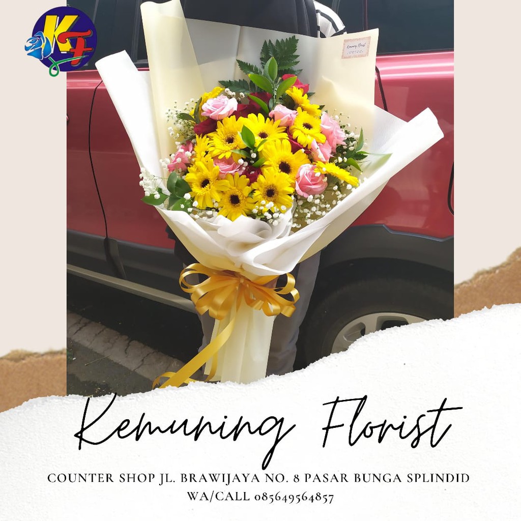 Hand buket malang/bunga tangan malang/ fresh flower/bunga segar malang