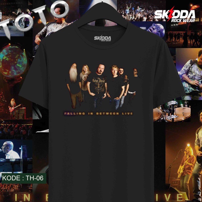 T Shirt Kaos Band TOTO Falling in Between - TH06 - Premium Black NSA