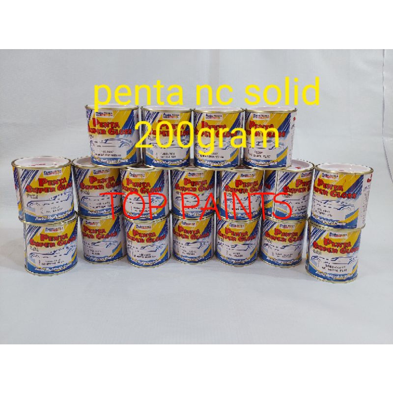 CAT PENTA SUPER GLOSS NC  SOLID -200 GRAM - HITAM/PUTIH/DOFF/SILVER/CLEAR//BANYAK VARIAN WARNA - DUCO OTOMOTIF