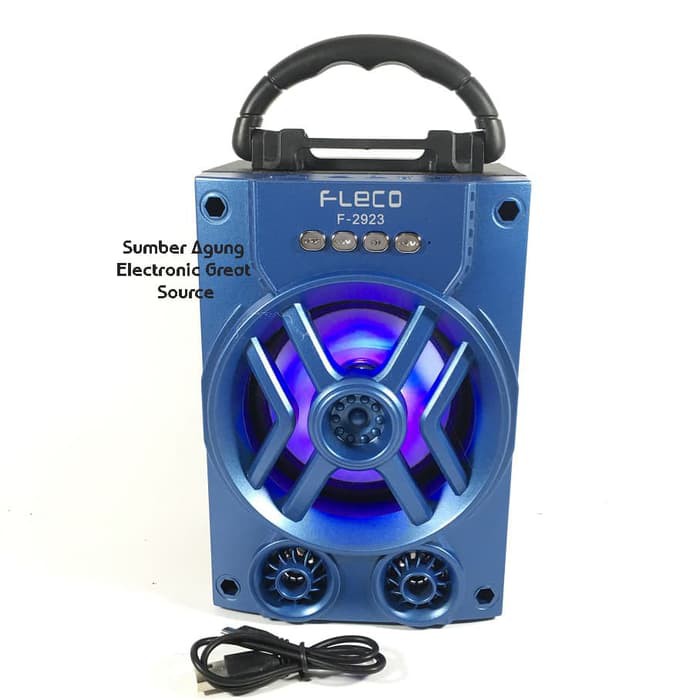 Speaker MP3 Boombox Fleco F2923 Bluetooth Keras Portable USB Memori AUX