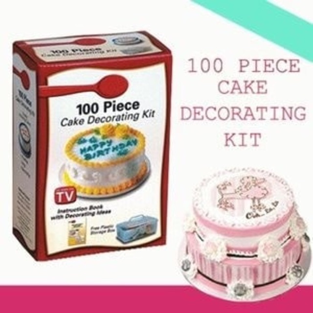 100 piece cake decorating alat dekorasi kue as seen on tv