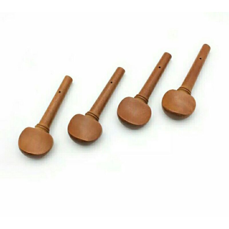 Peg biola warna coklat kayu Jujube Violin Peg untuk biola 3/4 atau 4/4