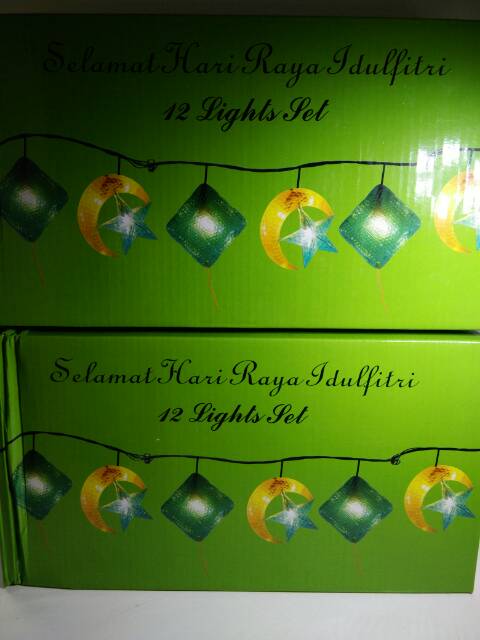 Lampu hias ketupat bulan bintang besar