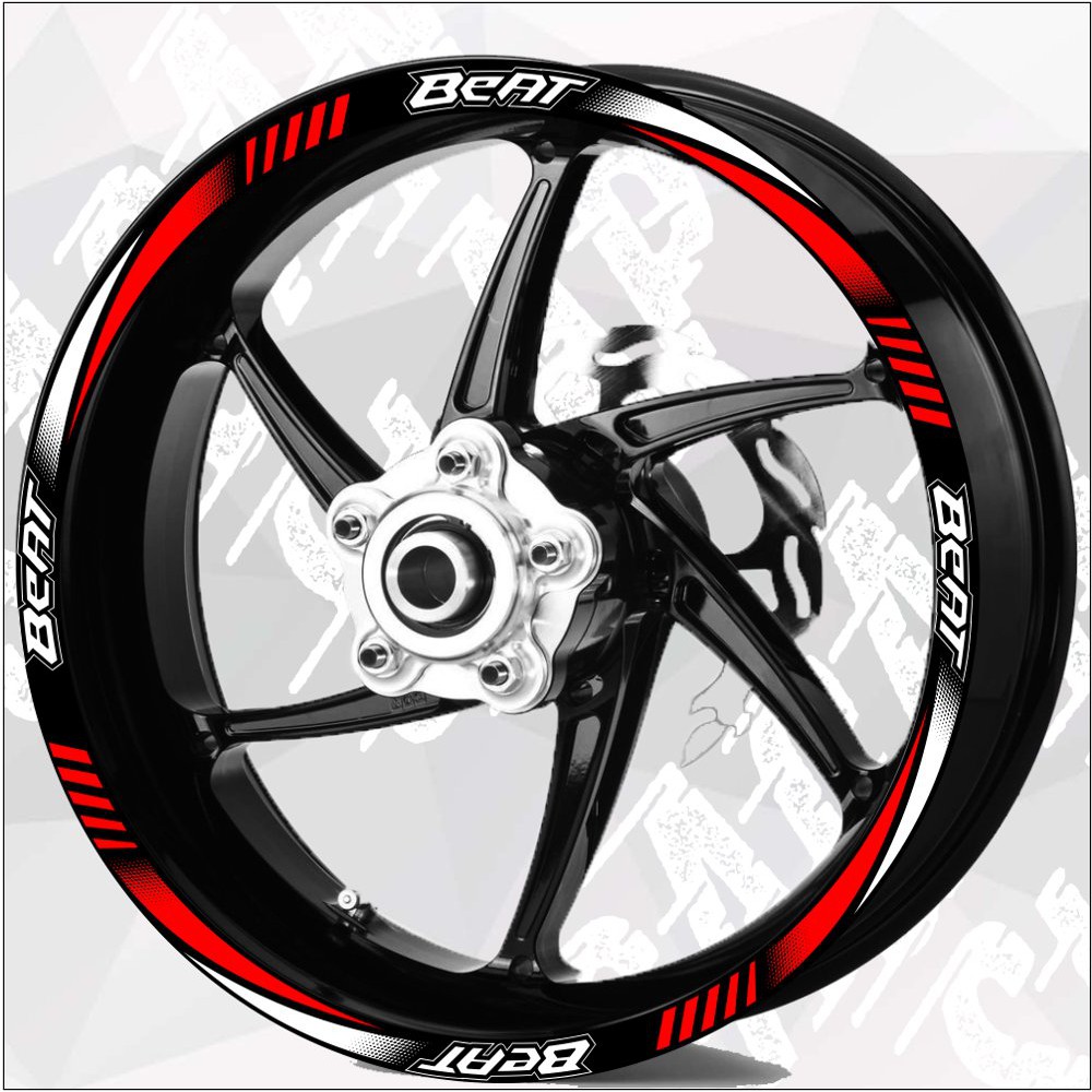 Stiker Velg Motor Honda Beat 14 Inch Sticker Decal 02 Shopee