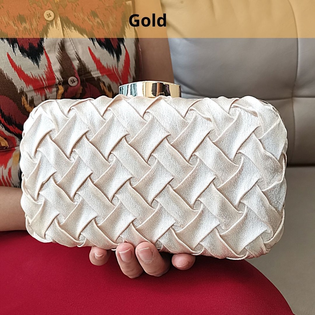 TAS PESTA WANITA IMPORT CLUTCH KONDANGAN MEWAH ELEGANT ELEGAN TERBARU ORI WISUDA DOMPET PESTA ANYAMAN MAC 81 HANDBAG HAND BAG SELEMPANG SLEMPANG SLING BAG JINJING KULIT TALI RANTAI WANITA CEWEK CEWE PEREMPUAN FASHION TERBARU KEKINIAN MEWAH IMPORT