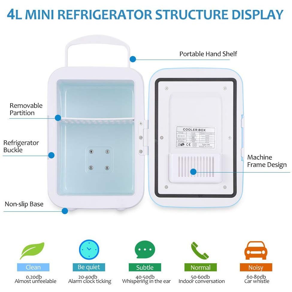 Kulkas Mini Rumah Mobil  Portable Skincare  4L | Car Refrigrator Cooler and Warmer