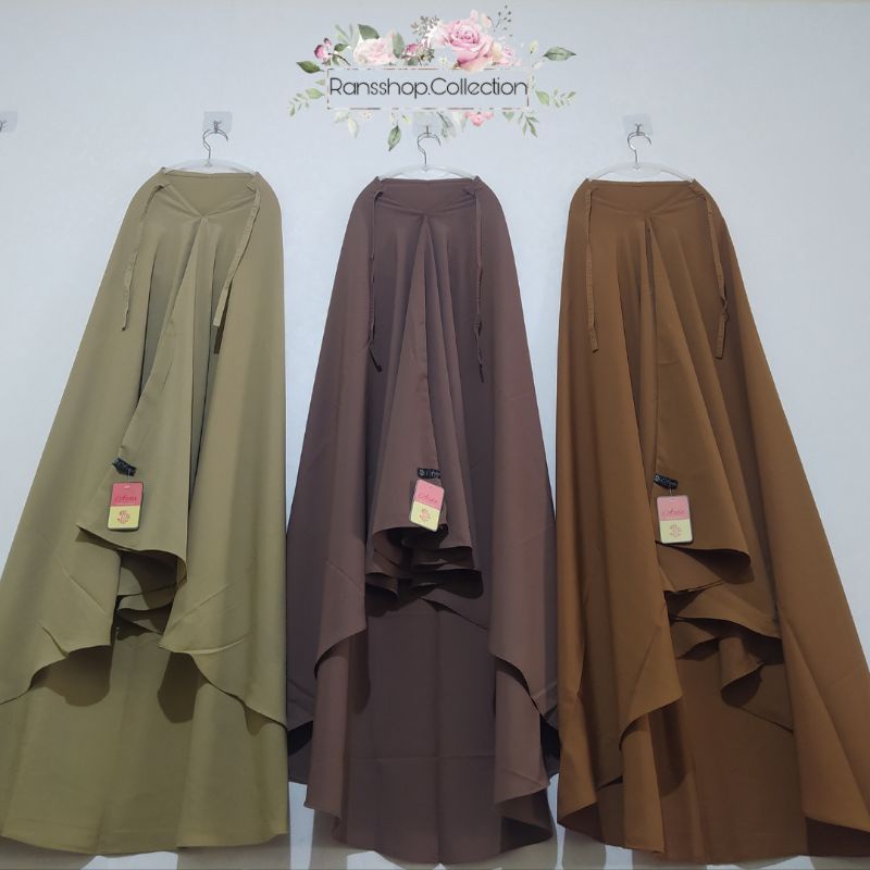 (bisa COD) Bergo Tali / Khimar Thalita by Azda , bergo tali Thalita, bergo Talita