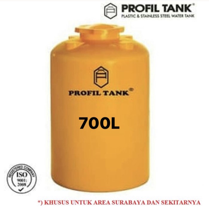 Tangki Air Tandon Toren Profil Tank TDA - 700L / 700 Liter Kuning