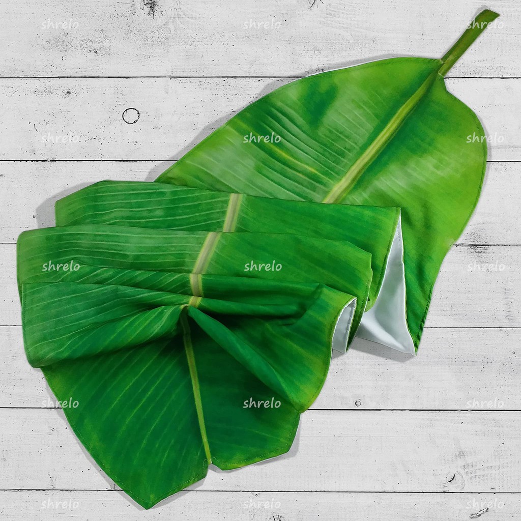 Table Runner Unik Daun Pisang Banana Satu Sisi Drill Premium Shopee Indonesia