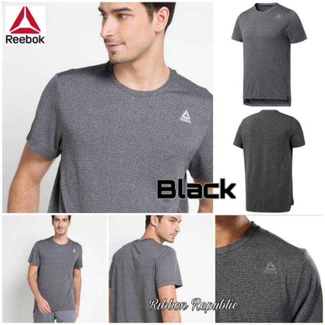 BEST PRODUK REEBOK MELANGE MAN SPORT TSHIRT ORIGINAL BAJU OLAHRAGA PRIA COWOK QUICK DRY LARI RUNNING