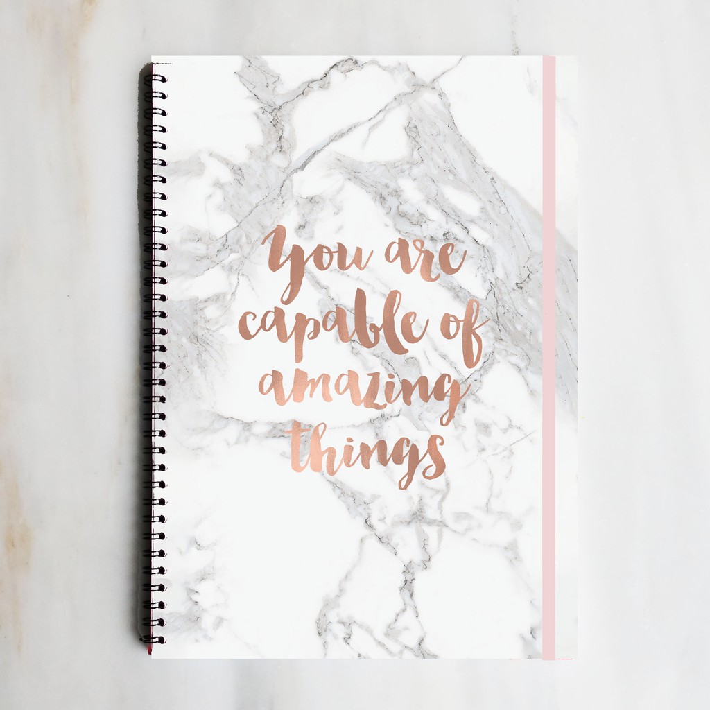 

YOU ARE CAPABLE Quote Marble Spiral Ruled Notebook Diary Journal Buku Tulis Catatan Sekolah Kuliah