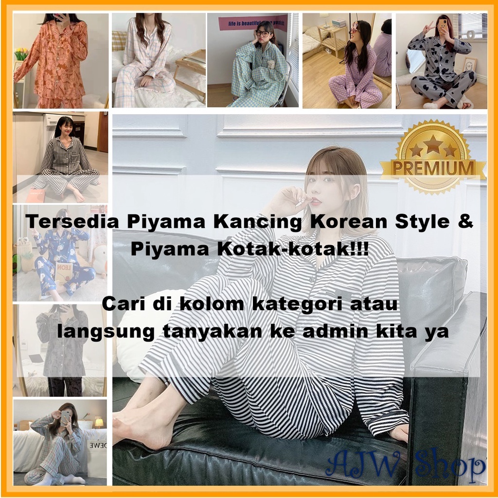 AJW Shop Setelan Wanita Import Joger | Setelan Baju Tidur Wanita | Piyama Wanita-5