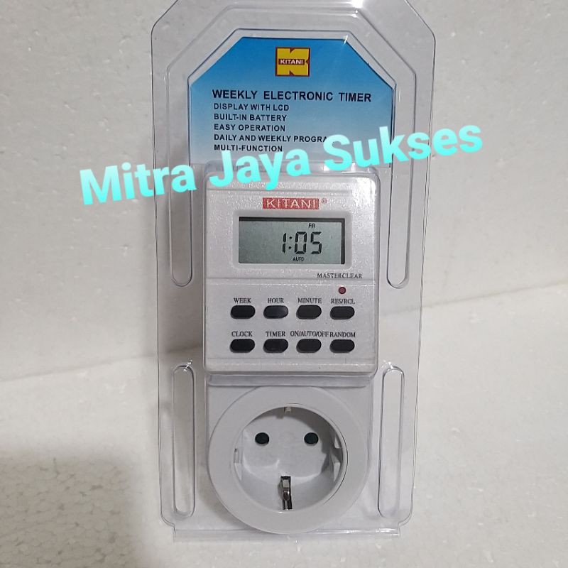 Stop kontak colokan AC timer digital KITANI