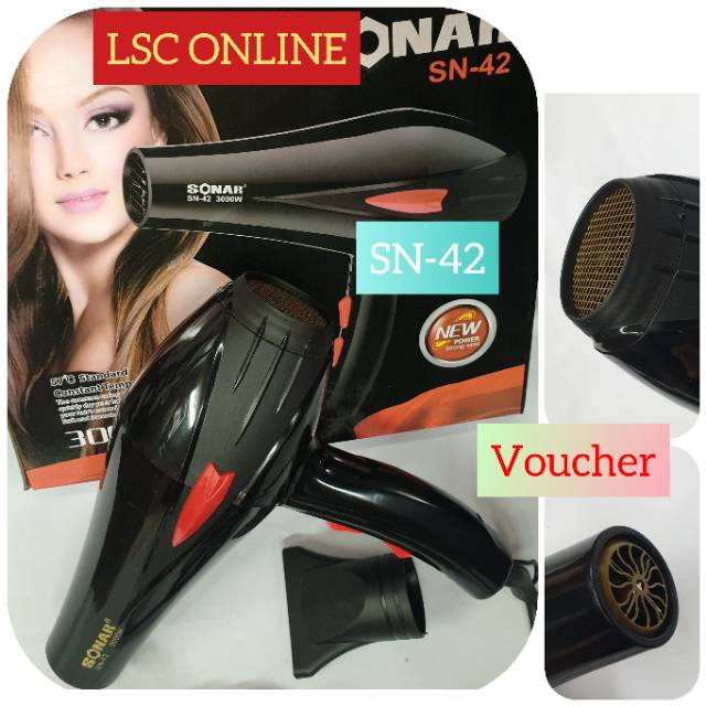 HAIR DRAYER SONAR SN-42, HAIRDYER RAMBUT BUKAN HAIRDRYER MINI SANGAT BAGUS