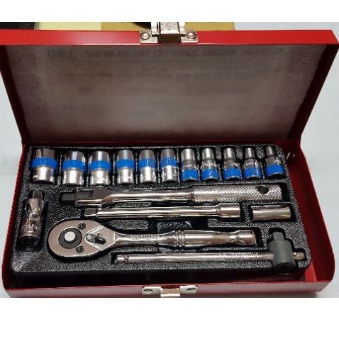 IWT SOCKET SET 1/4 INCH DRIVE 17 PCS CHROME VANADIUM