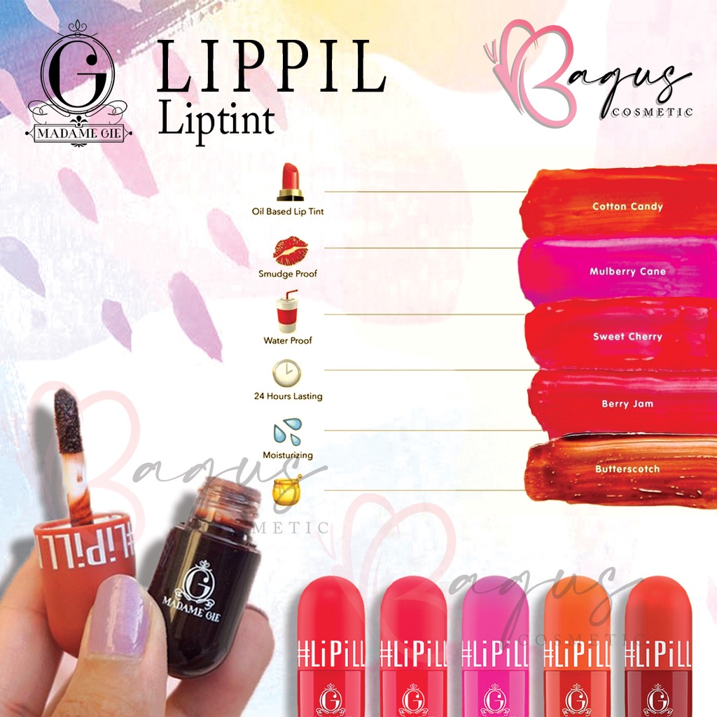 ⭐ BAGUS ⭐ MADAME GIE LIPILL | Liptint Lip Pill Lippil Lipcream Matte Ombre