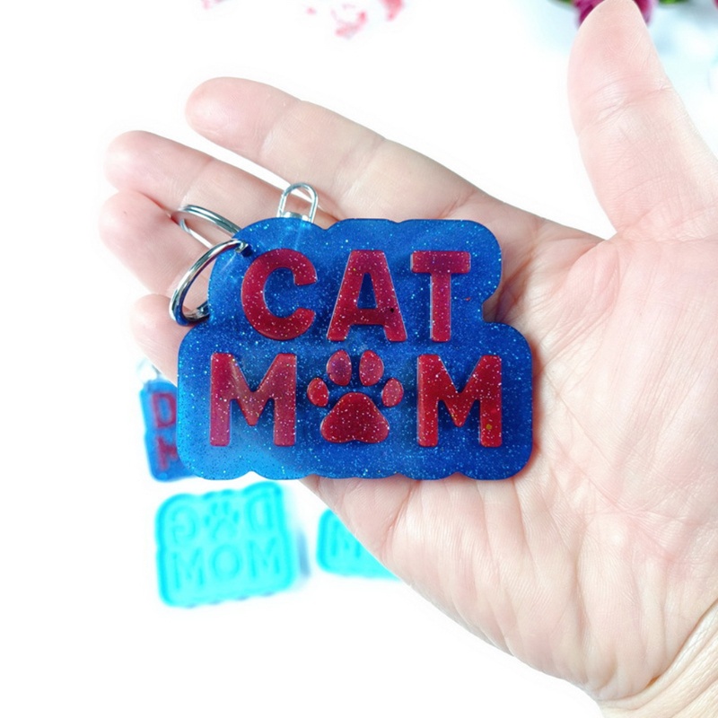 SIY  Cats Claw Keychain Epoxy Resin Mold Pendant Casting Silicone Mould DIY Crafts Polymer Clay Jewelry Making Tool