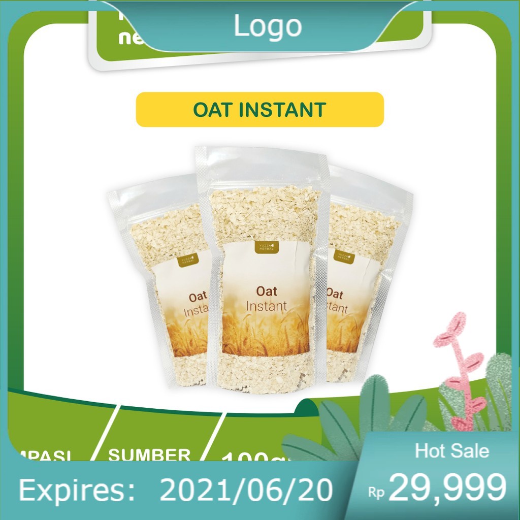 

Instant Oat Mpasi Makanan Bayi dari Gandum Instan 100gr