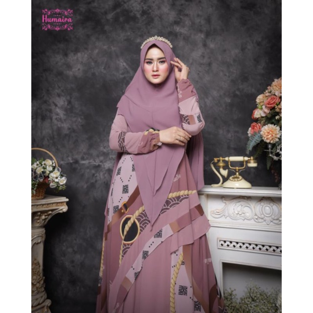 Sherina Series ORI by Humaira / Gamis Set Syar'i / Gamis Pesta Mewah / Dress Busui / Muslimah Branded Wear / Baju Syar'i Terbaru / Baju Polos Syari-B