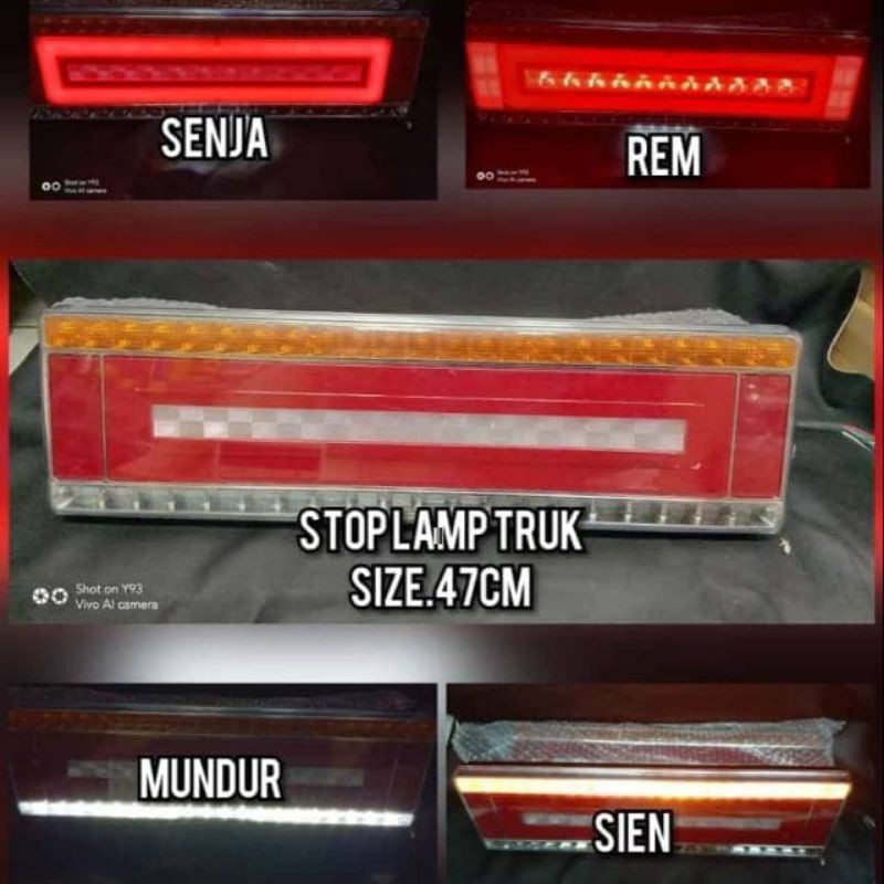 Stoplamp truk 24V panjang 47cm lampu stop led truk