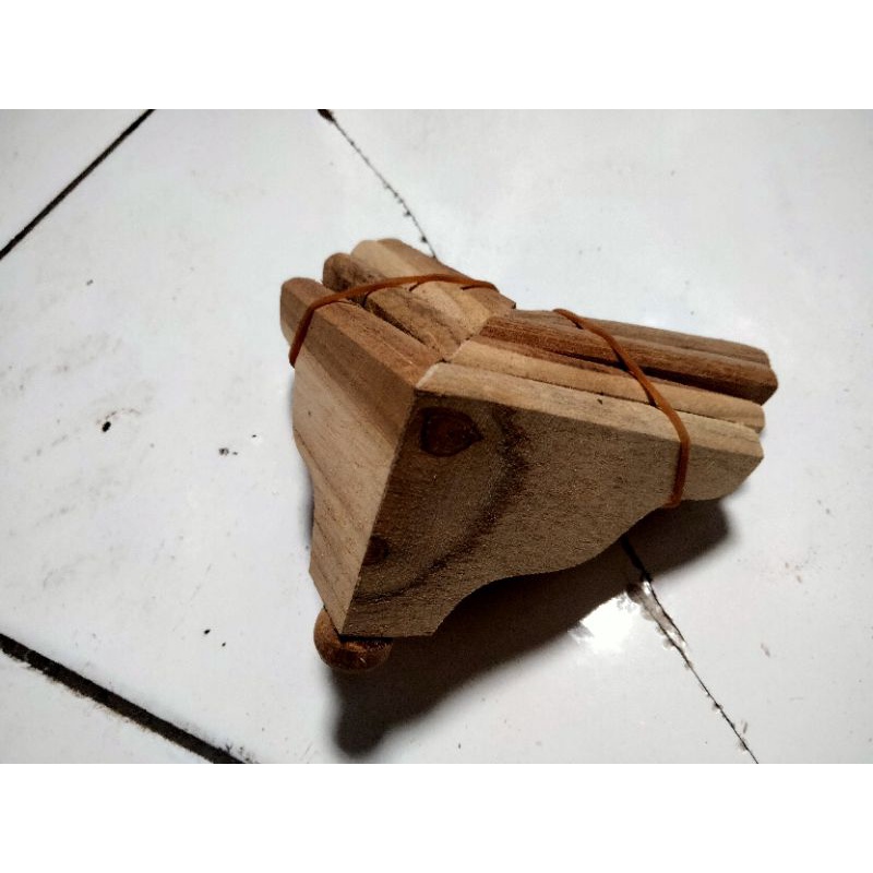 Kaki sangkar burung/kaki sangkar kotak bahan jati 1set