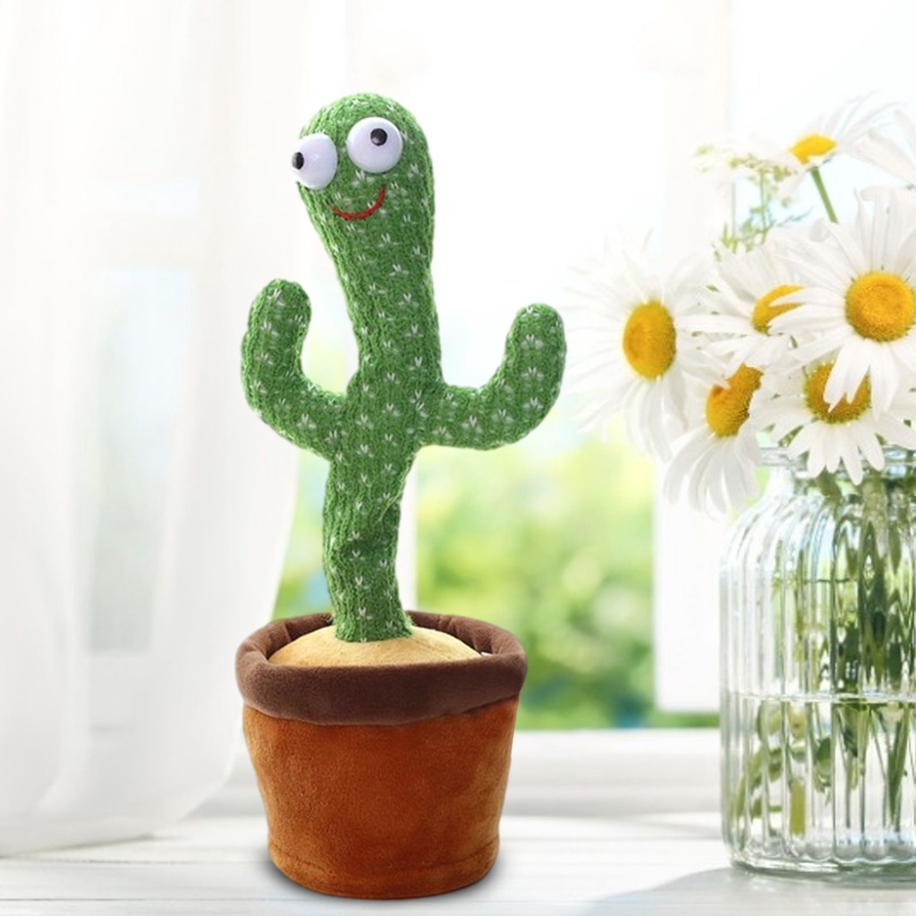 Dancing Cactus Plush Toy Electronic Shake Body Dengan Boneka Tanaman Lagu Inggris