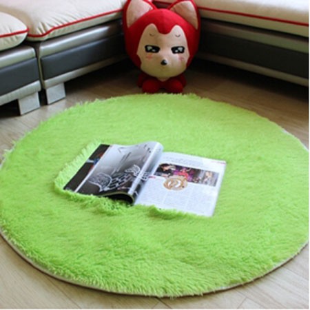 Karpet Bulu Lembut / Bulat Diameter 80CM