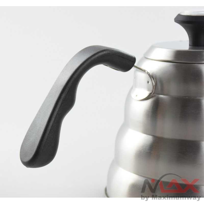 Mesin Kopi Manual One Two Cups Coffee Maker Pot V60 Drip Teko 1200ML + Thermometer Warna Silver