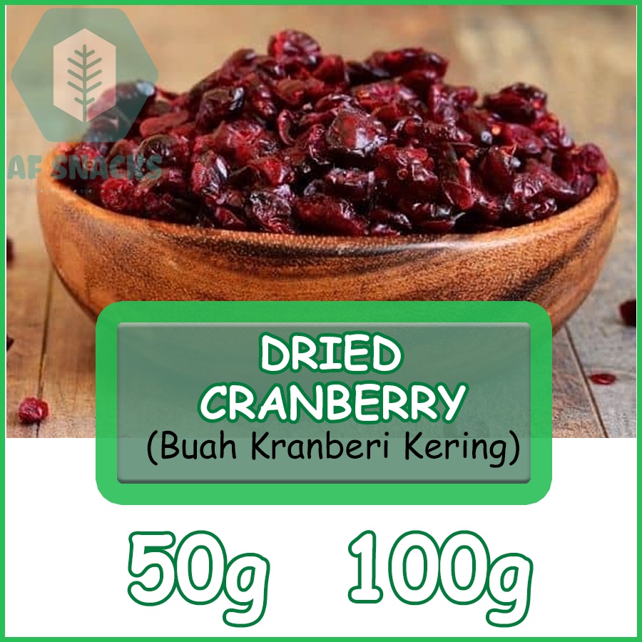 

Buah Kranberi Kering Dried Cranberry Organic 100gr dan 50gr - Camilan Sehat Toping Oatmeal Kecil