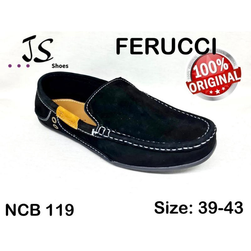 FERUCCI NCB 119 - SEPATU CASUAL BAHAN NOBUCK PRIA DEWASA MERK FERUCCI