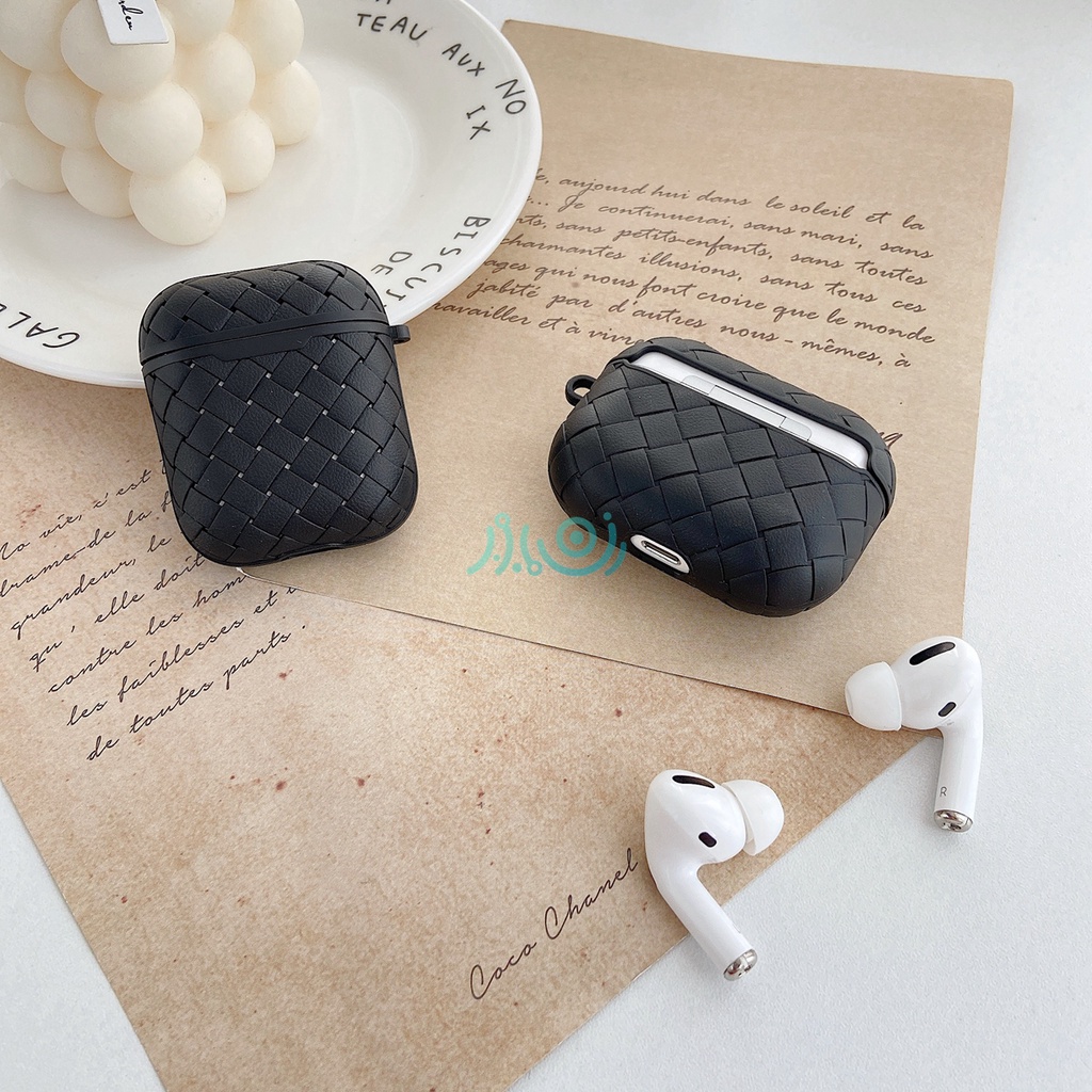 Luxury Weaving Soft Silicone Earphone Cases For Apple Airpods Pro Cover Air Pods 3 2 1 Protection Airpods2 Leather Texture Funda