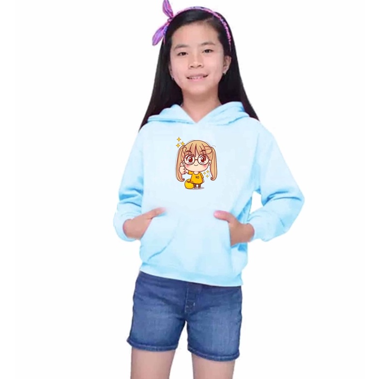 Hoodie Kawai girl Sweater Anak Fleece Pakaian Anak