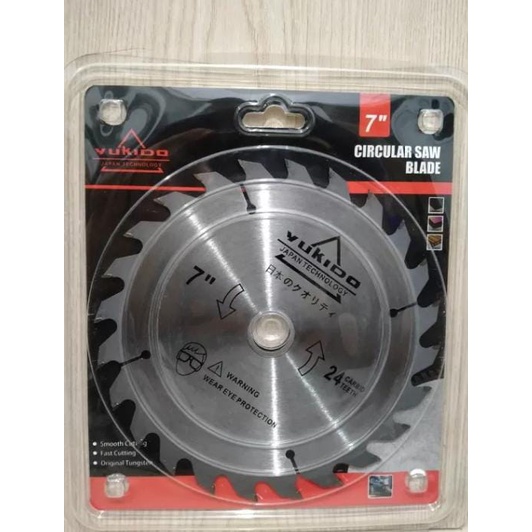 KUALITAS TERJAMIN !! Circular Saw Blade YUKIDO 7 x 24T Tipis Mata Gergaji Mesin Potong Kayu gergaji serkel