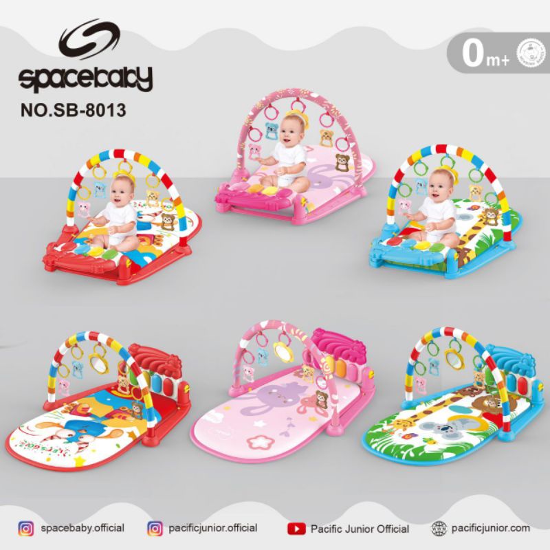 SPACEBABY Space Baby SB 8013 PIANO PLAY GYM Playmat Matras Musik Set Mainan Piano