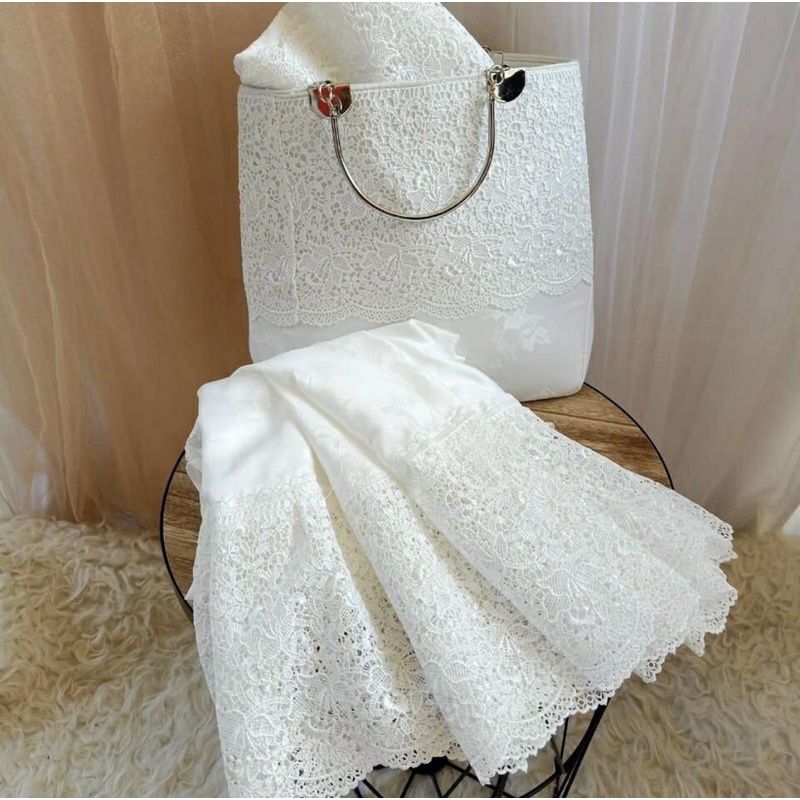 MUKENAH CANTIK TERBARU 2022 SUTRA KHADIJAH ORIGINAL RENDA KUPU-KUPU MEWAH (REALPICT)/MUKENAH BERKUAL