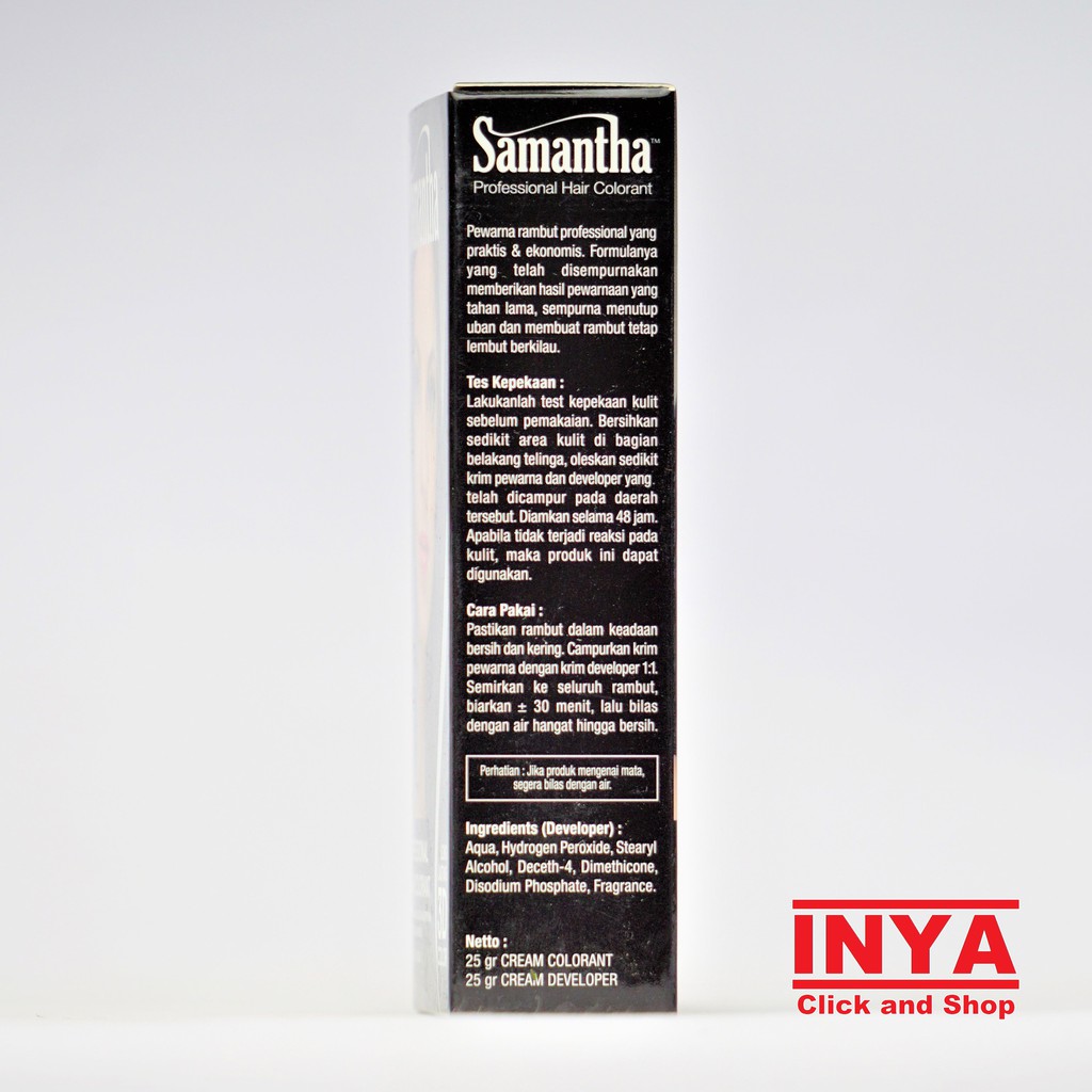 Pewarna Rambut SAMANTHA PROFESSIONAL HAIR COLORANT NATURAL BLACK 50gr - Semir Rambut